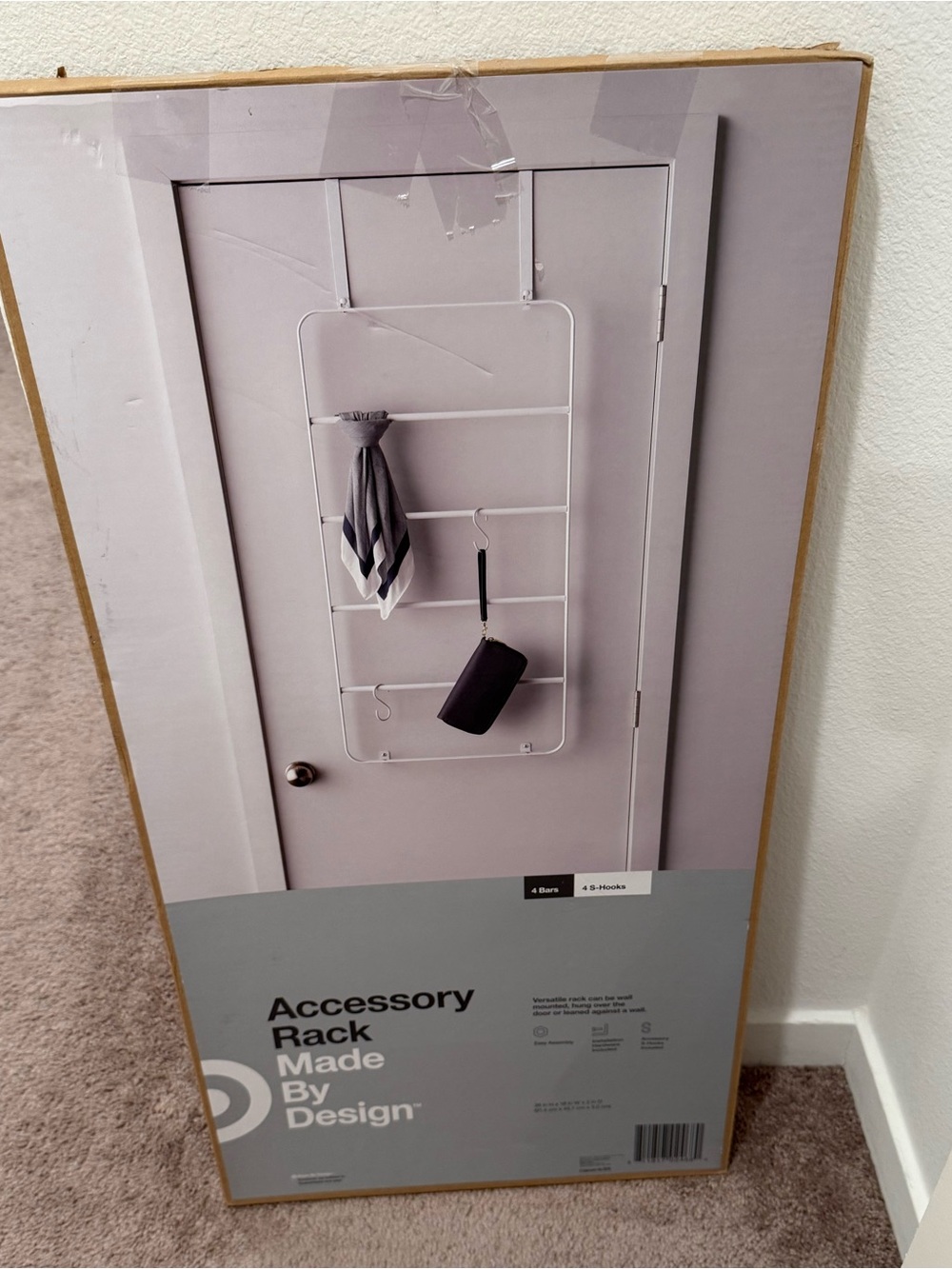 Target White Over-Door Accessory Rack